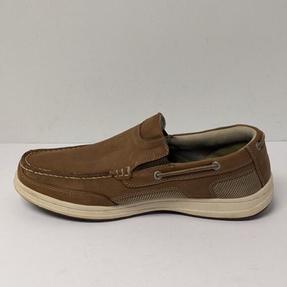 Dockers Tiller Boat Shoes, Dark Tan Leather, Men\'s 11.5 M